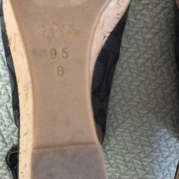 Coach monogram peep toe wedges - Picture 8 of 10
